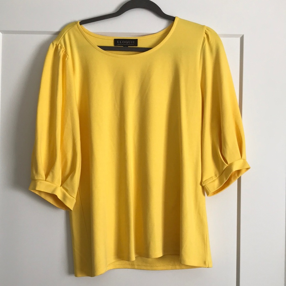 COPY - Yellow Eloquii blouse